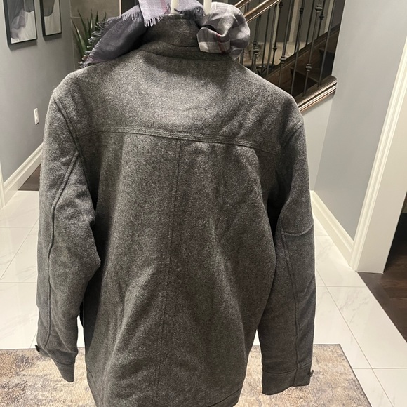 WOODS LONDON 🇬🇧GREY PEA Coat size extra large very sharp jacket🇬🇧 fall mod - Picture 11 of 17